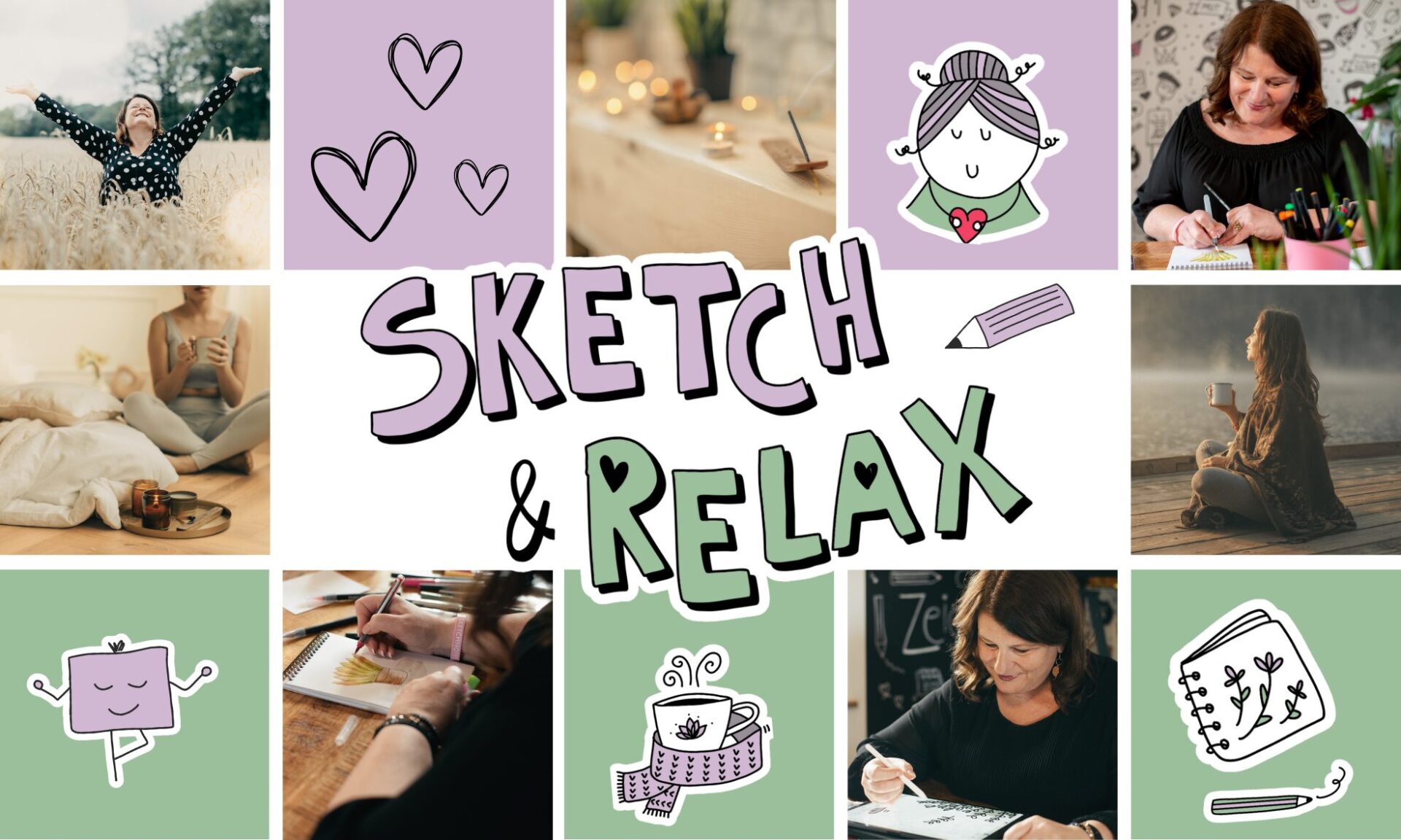 Zeichnen von Sketchnotes entspannt Stress abbauen leicht gemacht: mit kreativem Zeichen und kreativen Sketchnotes